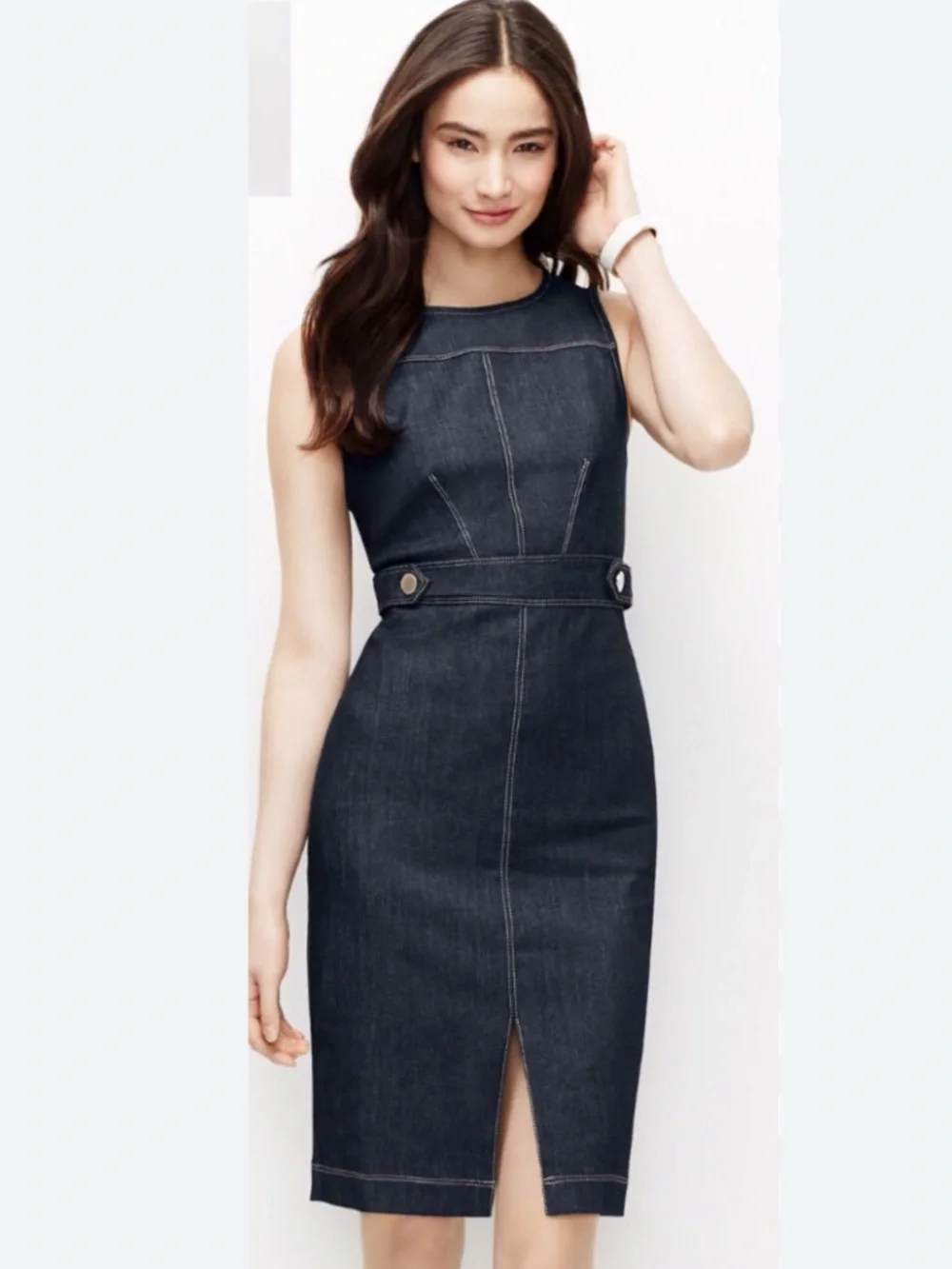 Ann Taylor Sleeveless Denim Dress - Picture 4 of 4